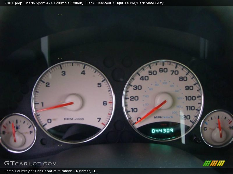 Black Clearcoat / Light Taupe/Dark Slate Gray 2004 Jeep Liberty Sport 4x4 Columbia Edition