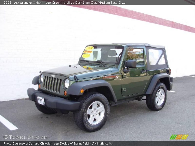 Jeep Green Metallic / Dark Slate Gray/Medium Slate Gray 2008 Jeep Wrangler X 4x4