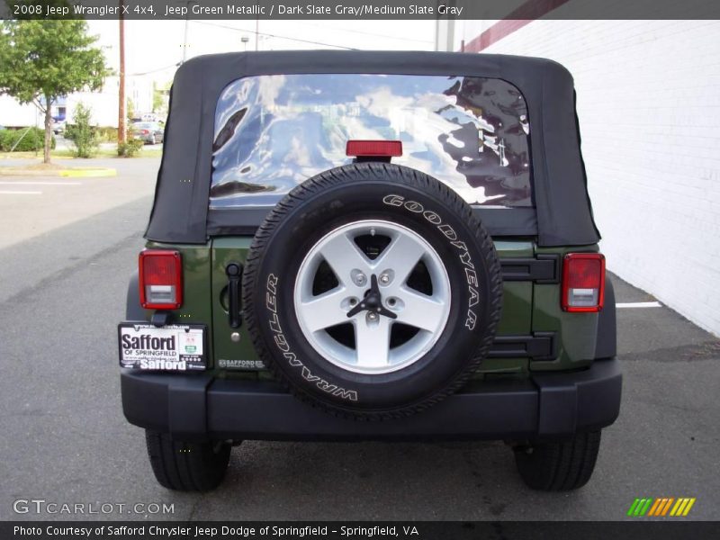 Jeep Green Metallic / Dark Slate Gray/Medium Slate Gray 2008 Jeep Wrangler X 4x4