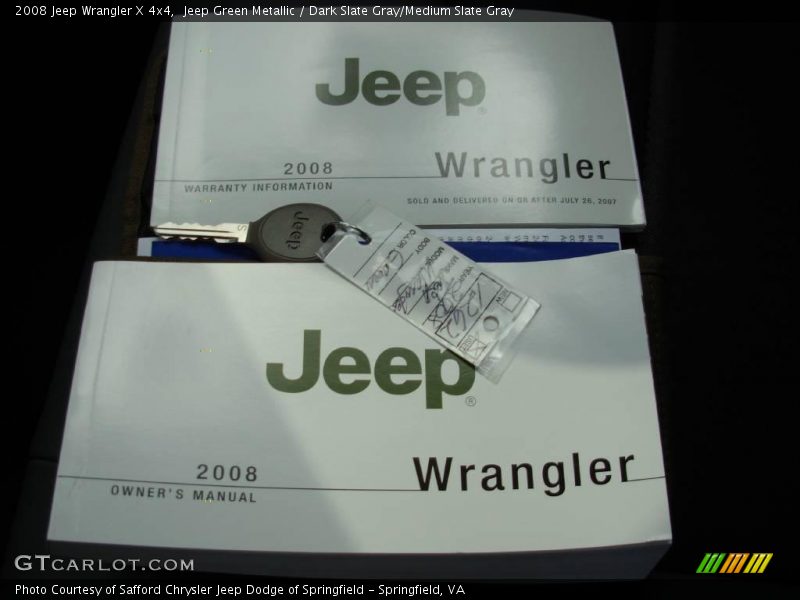 Jeep Green Metallic / Dark Slate Gray/Medium Slate Gray 2008 Jeep Wrangler X 4x4