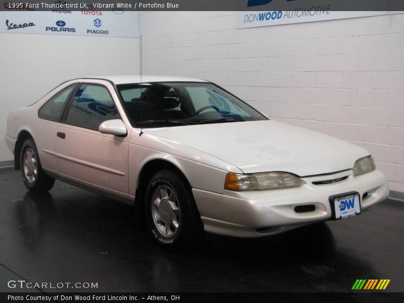Vibrant White / Portofino Blue 1995 Ford Thunderbird LX