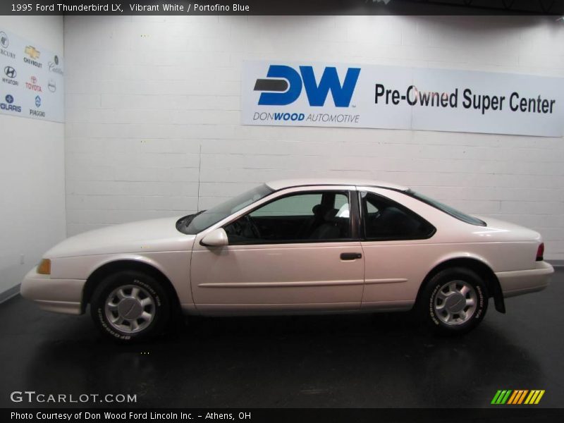 Vibrant White / Portofino Blue 1995 Ford Thunderbird LX