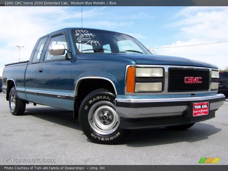 Medium Blue Metallic / Blue 1990 GMC Sierra 1500 Extended Cab