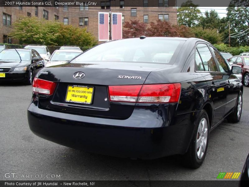 Deepwater Blue / Gray 2007 Hyundai Sonata GLS