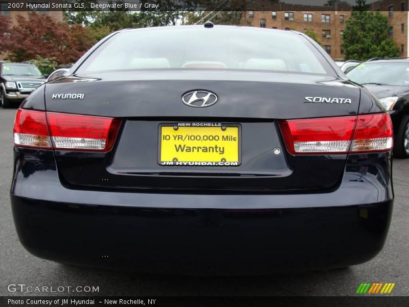 Deepwater Blue / Gray 2007 Hyundai Sonata GLS