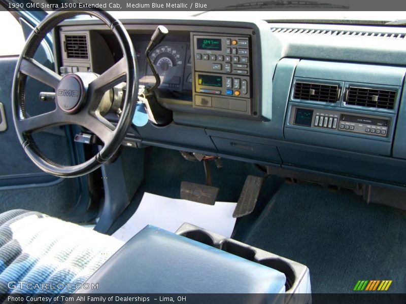 Medium Blue Metallic / Blue 1990 GMC Sierra 1500 Extended Cab