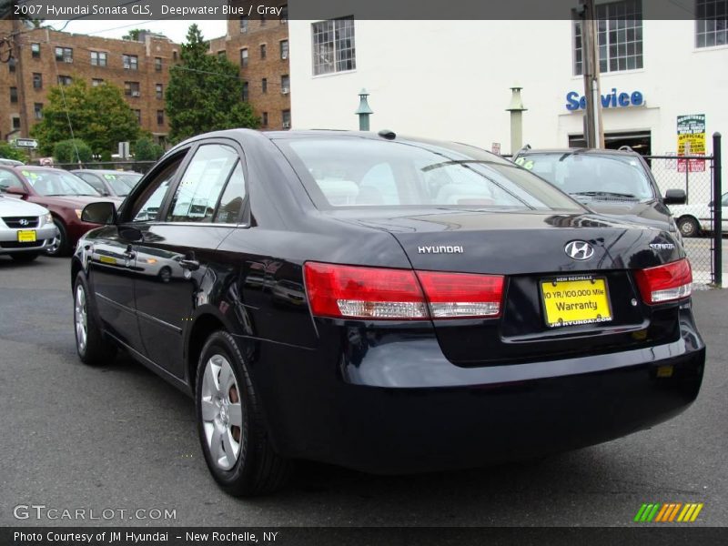 Deepwater Blue / Gray 2007 Hyundai Sonata GLS