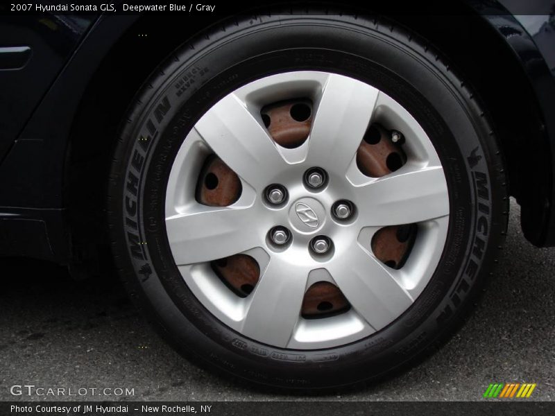Deepwater Blue / Gray 2007 Hyundai Sonata GLS