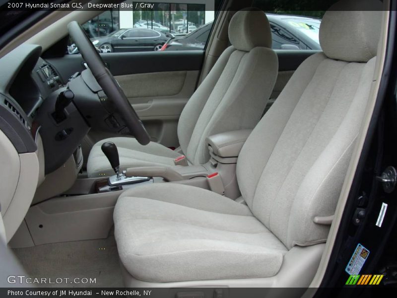 Deepwater Blue / Gray 2007 Hyundai Sonata GLS
