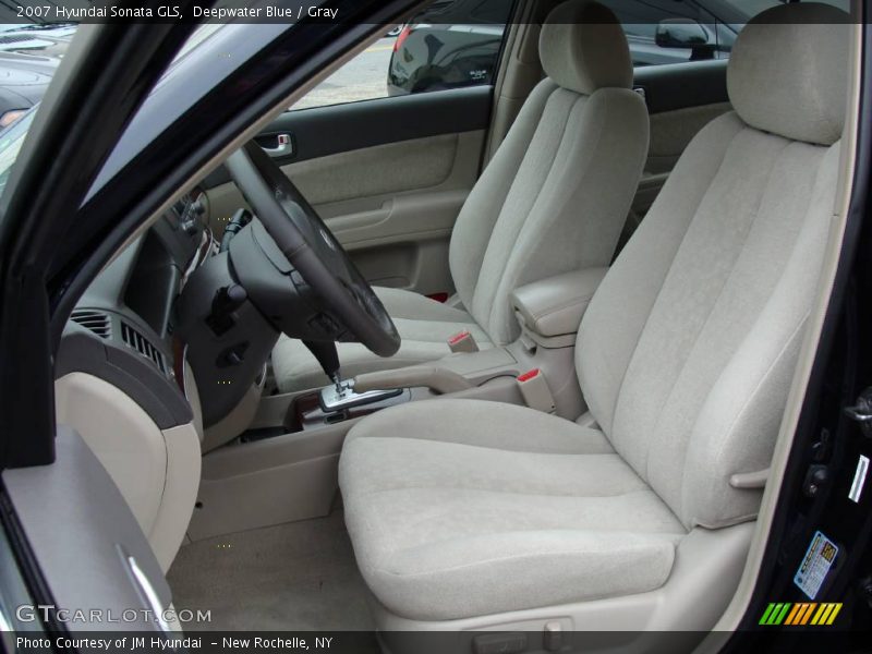 Deepwater Blue / Gray 2007 Hyundai Sonata GLS