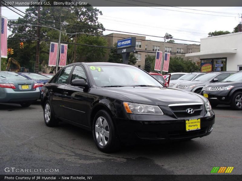 Ebony Black / Gray 2007 Hyundai Sonata GLS