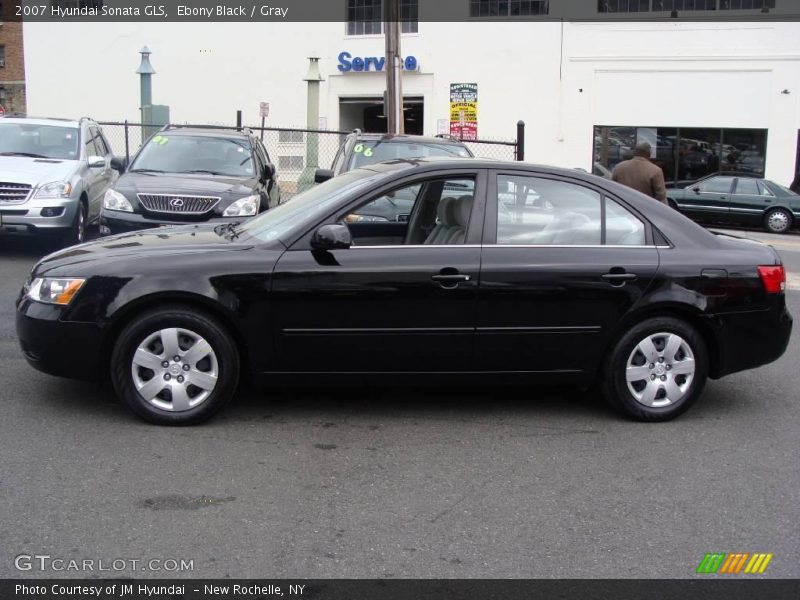 Ebony Black / Gray 2007 Hyundai Sonata GLS