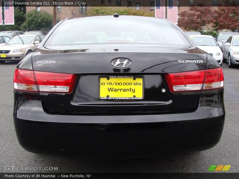 Ebony Black / Gray 2007 Hyundai Sonata GLS