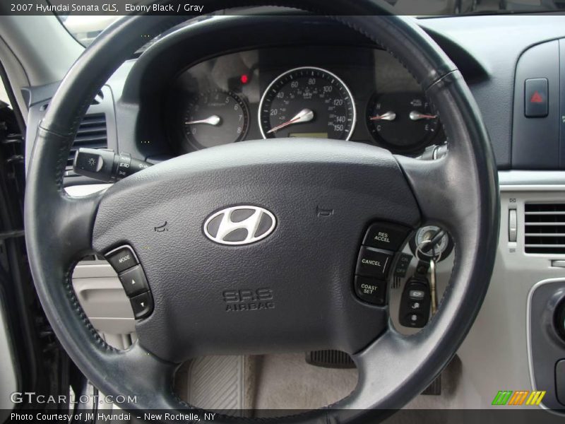 Ebony Black / Gray 2007 Hyundai Sonata GLS