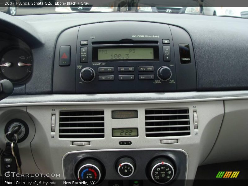 Ebony Black / Gray 2007 Hyundai Sonata GLS