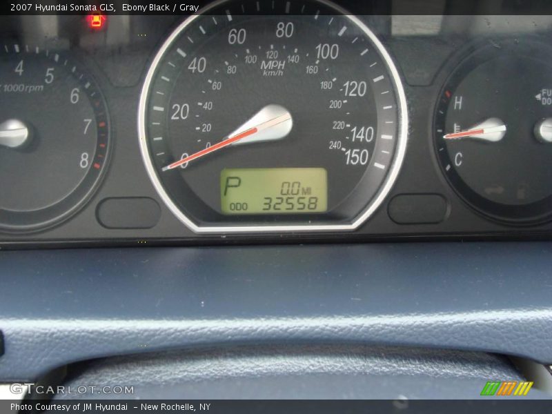 Ebony Black / Gray 2007 Hyundai Sonata GLS
