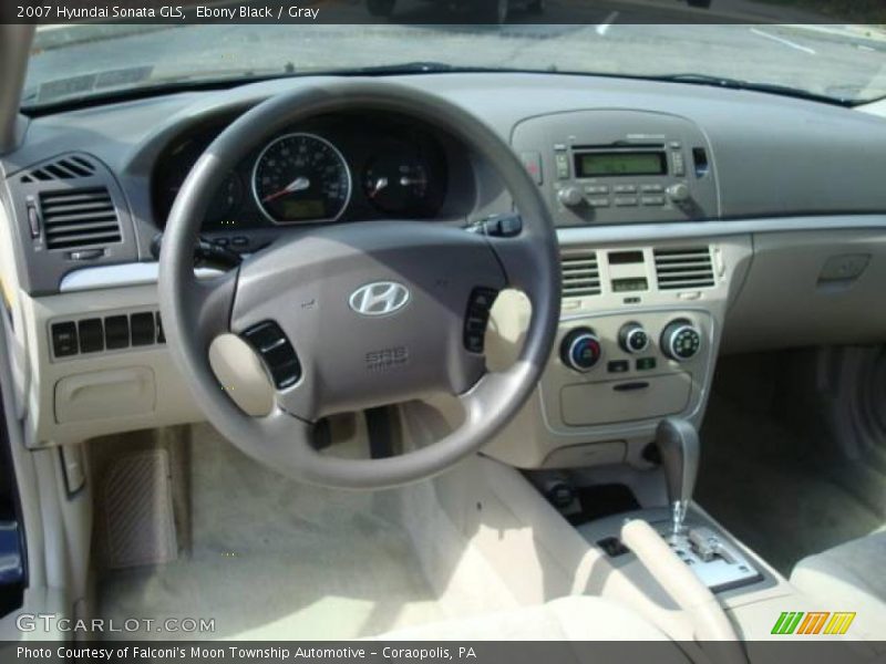 Ebony Black / Gray 2007 Hyundai Sonata GLS