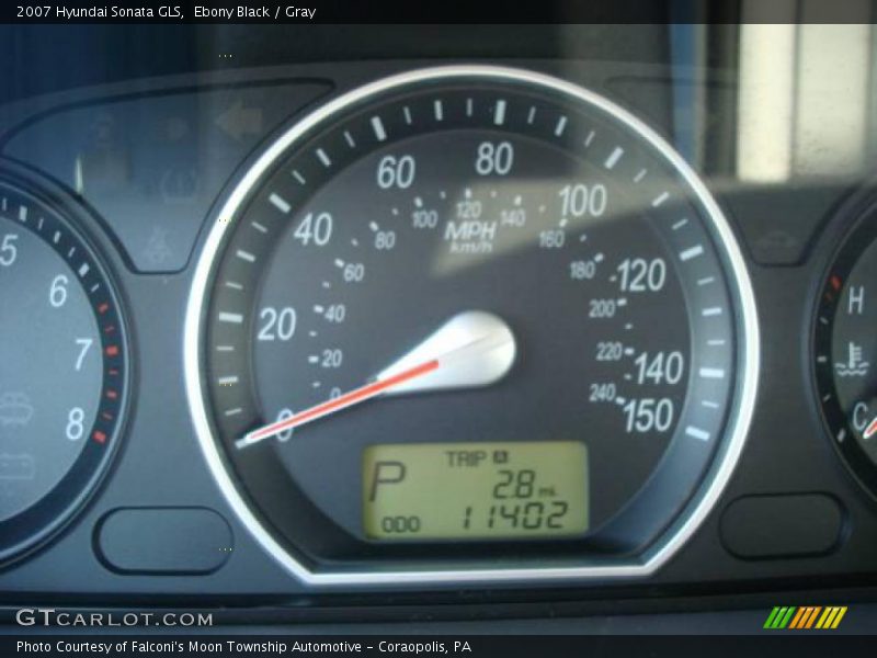 Ebony Black / Gray 2007 Hyundai Sonata GLS