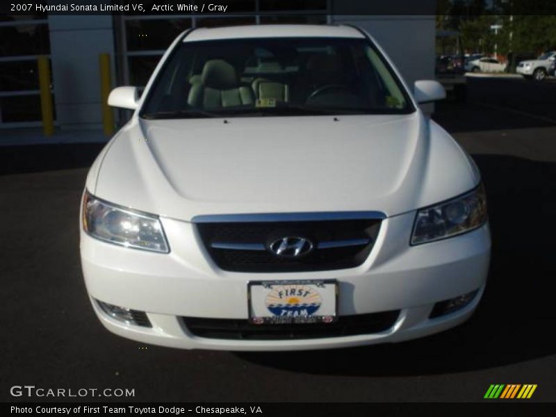 Arctic White / Gray 2007 Hyundai Sonata Limited V6