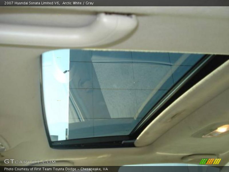 Arctic White / Gray 2007 Hyundai Sonata Limited V6