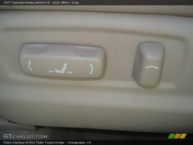 Arctic White / Gray 2007 Hyundai Sonata Limited V6