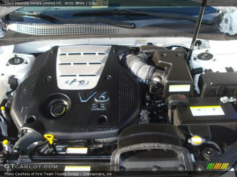 Arctic White / Gray 2007 Hyundai Sonata Limited V6