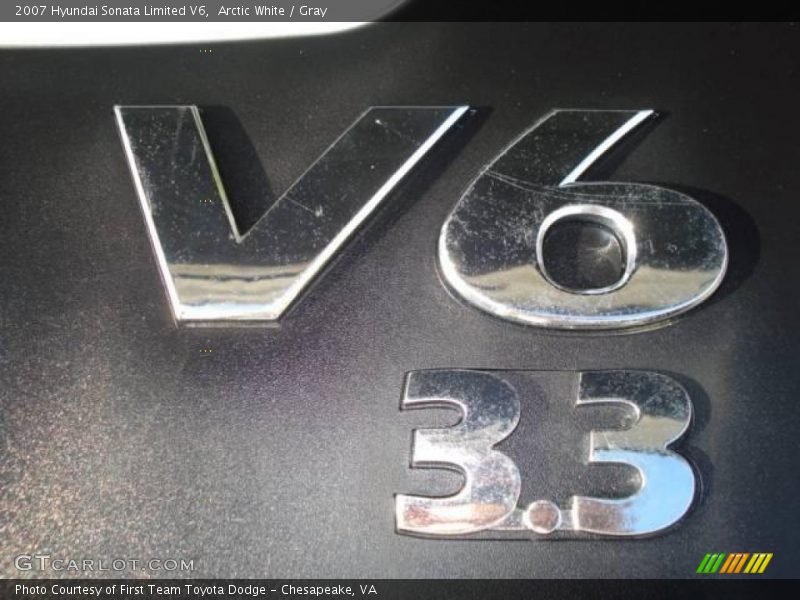 Arctic White / Gray 2007 Hyundai Sonata Limited V6