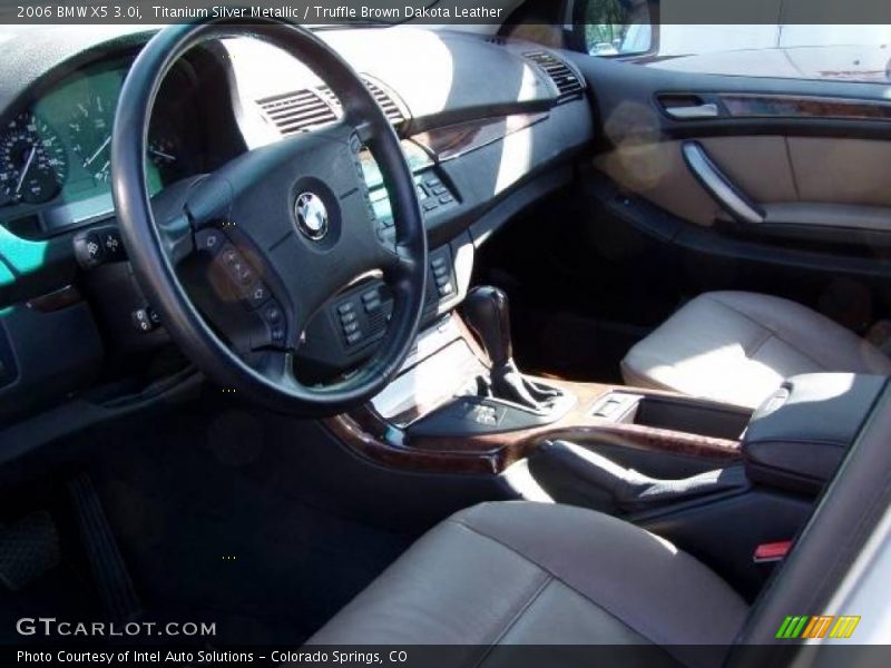 Titanium Silver Metallic / Truffle Brown Dakota Leather 2006 BMW X5 3.0i