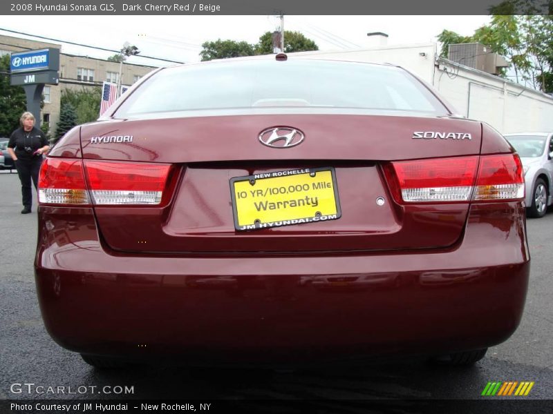 Dark Cherry Red / Beige 2008 Hyundai Sonata GLS