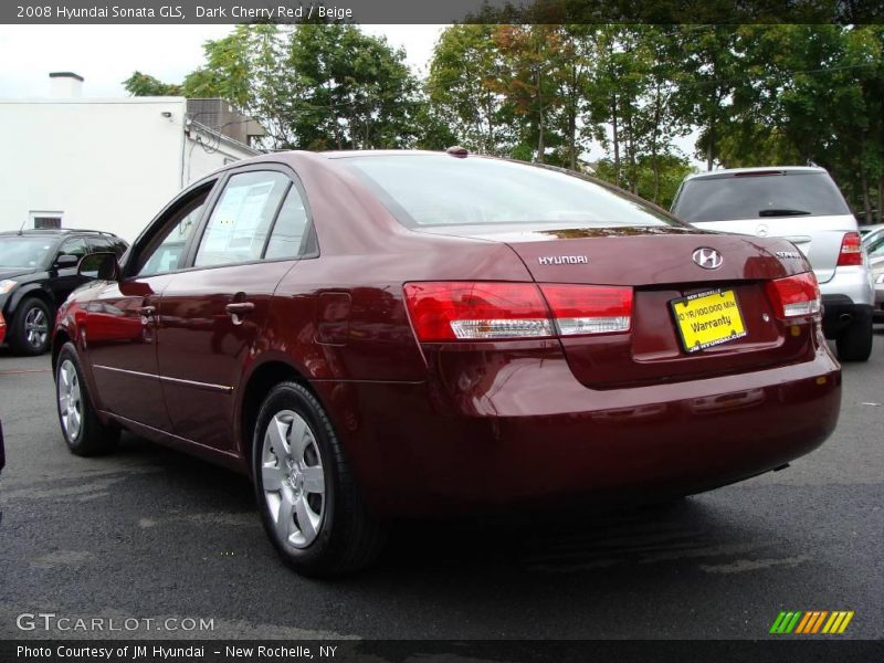 Dark Cherry Red / Beige 2008 Hyundai Sonata GLS