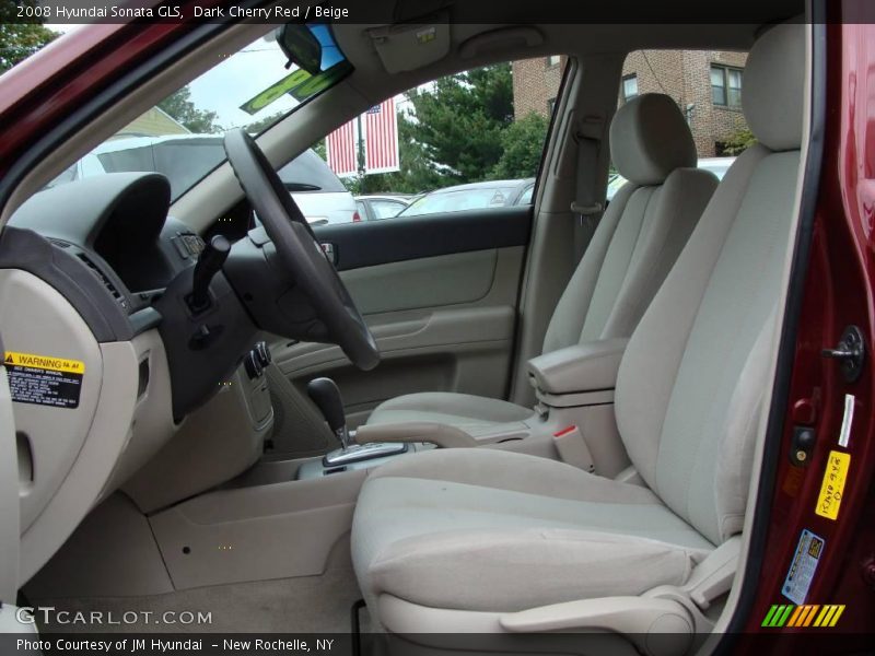 Dark Cherry Red / Beige 2008 Hyundai Sonata GLS