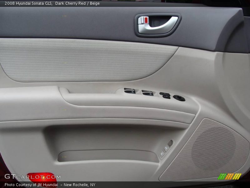 Dark Cherry Red / Beige 2008 Hyundai Sonata GLS