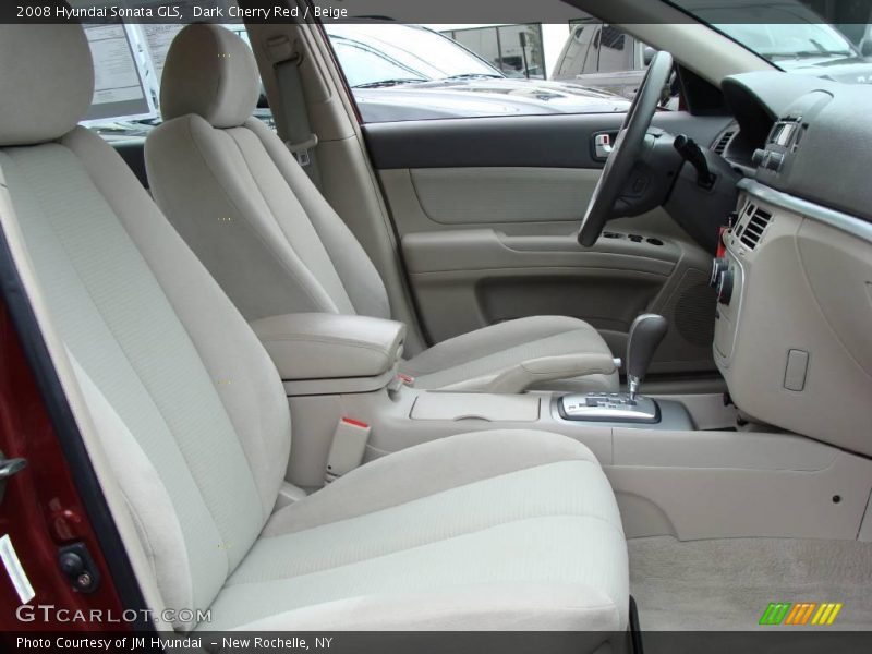 Dark Cherry Red / Beige 2008 Hyundai Sonata GLS