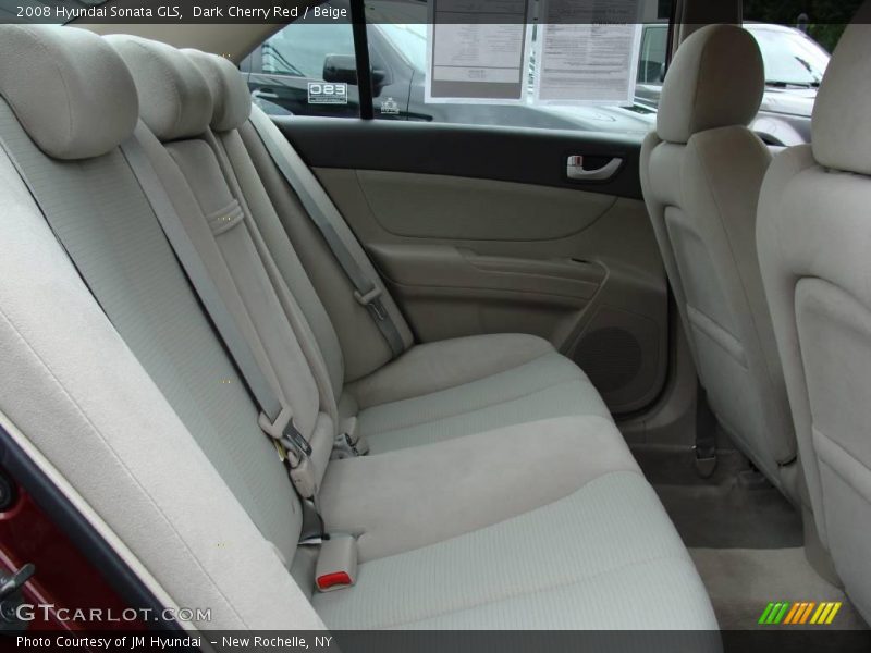Dark Cherry Red / Beige 2008 Hyundai Sonata GLS