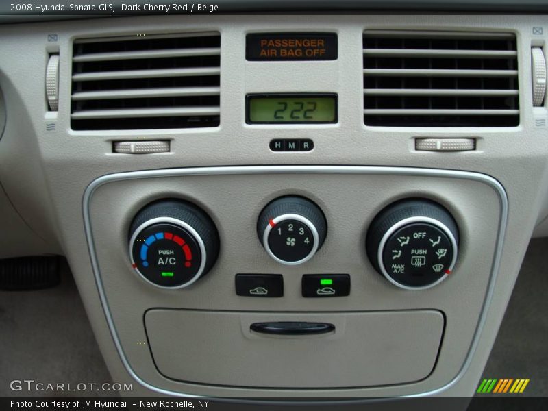 Dark Cherry Red / Beige 2008 Hyundai Sonata GLS