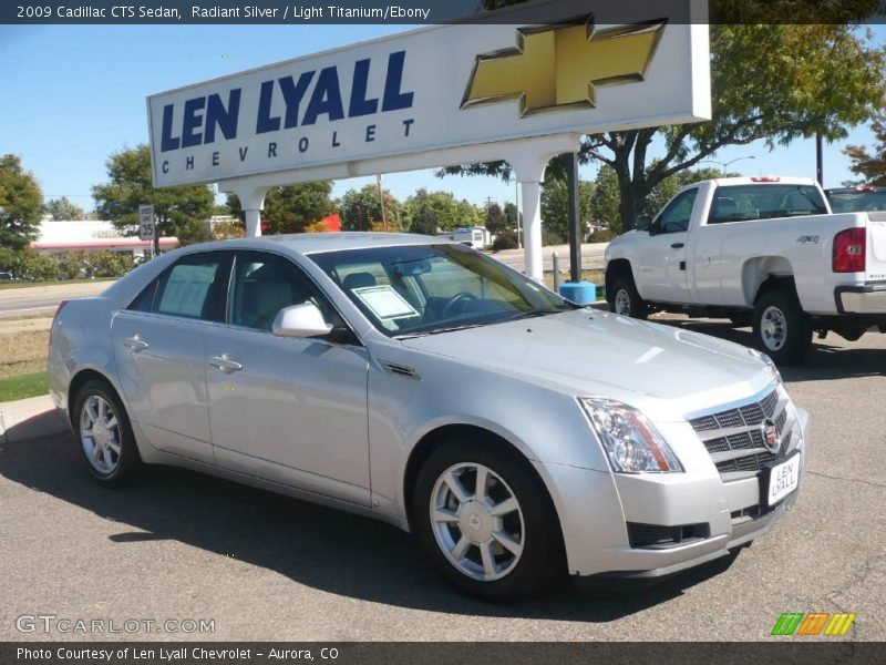 Radiant Silver / Light Titanium/Ebony 2009 Cadillac CTS Sedan