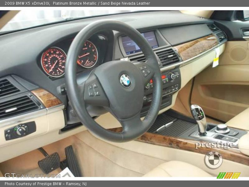 Platinum Bronze Metallic / Sand Beige Nevada Leather 2009 BMW X5 xDrive30i