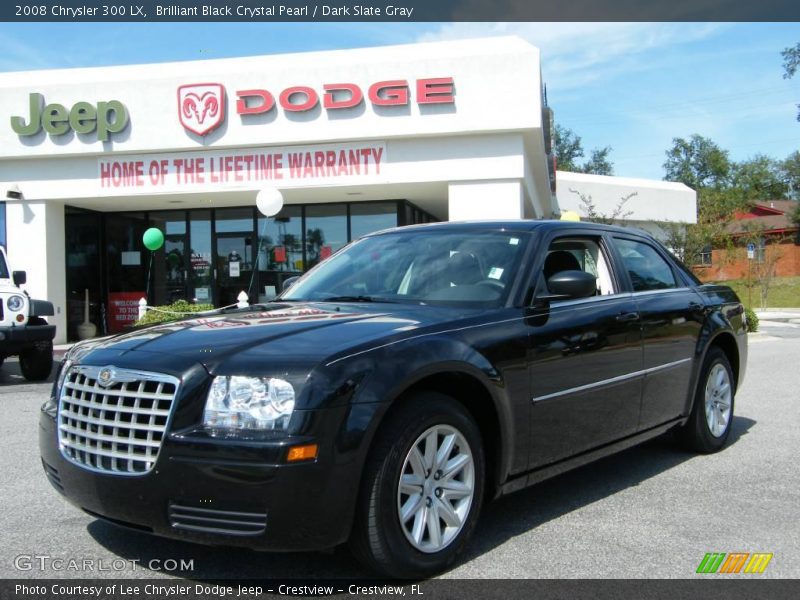 Brilliant Black Crystal Pearl / Dark Slate Gray 2008 Chrysler 300 LX