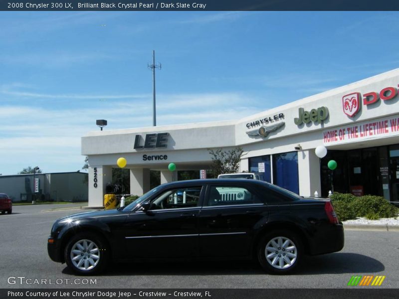 Brilliant Black Crystal Pearl / Dark Slate Gray 2008 Chrysler 300 LX