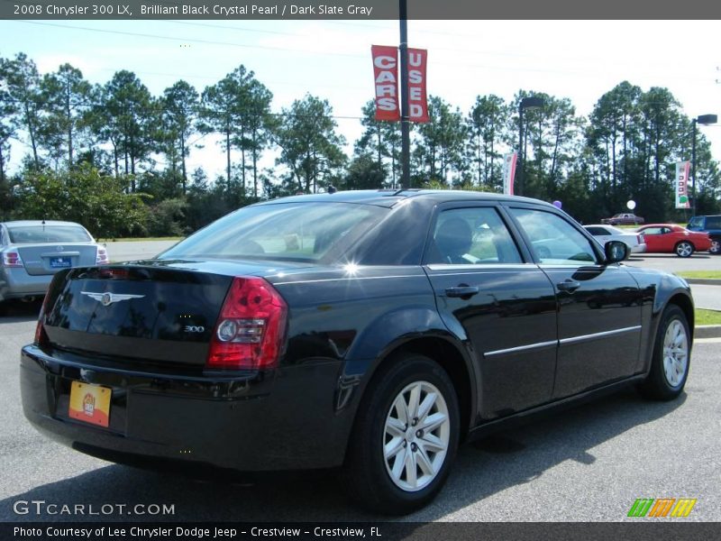 Brilliant Black Crystal Pearl / Dark Slate Gray 2008 Chrysler 300 LX