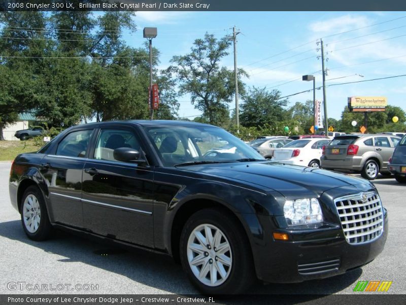 Brilliant Black Crystal Pearl / Dark Slate Gray 2008 Chrysler 300 LX