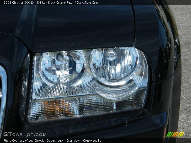 Brilliant Black Crystal Pearl / Dark Slate Gray 2008 Chrysler 300 LX