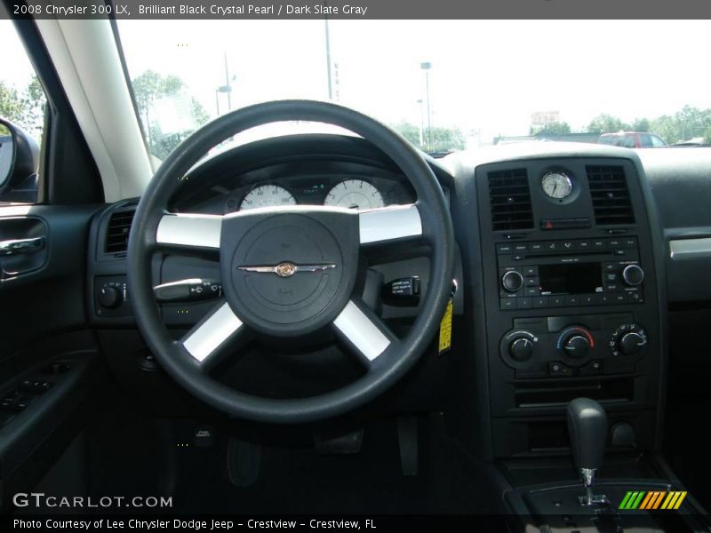 Brilliant Black Crystal Pearl / Dark Slate Gray 2008 Chrysler 300 LX
