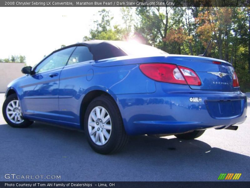 Marathon Blue Pearl / Dark Slate Gray/Light Slate Gray 2008 Chrysler Sebring LX Convertible