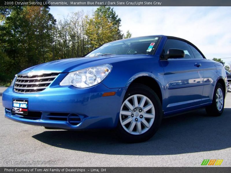 Marathon Blue Pearl / Dark Slate Gray/Light Slate Gray 2008 Chrysler Sebring LX Convertible