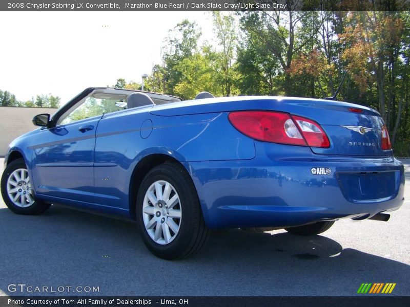 Marathon Blue Pearl / Dark Slate Gray/Light Slate Gray 2008 Chrysler Sebring LX Convertible