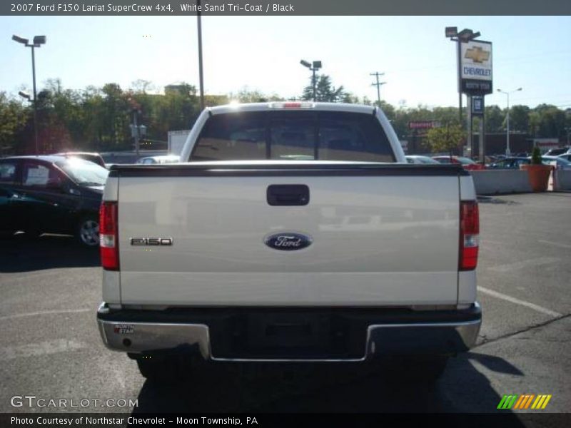 White Sand Tri-Coat / Black 2007 Ford F150 Lariat SuperCrew 4x4