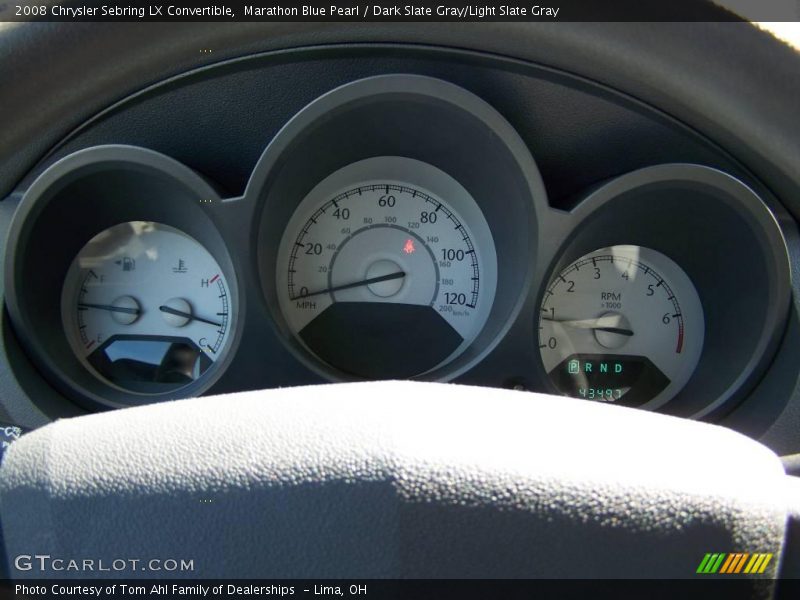 Marathon Blue Pearl / Dark Slate Gray/Light Slate Gray 2008 Chrysler Sebring LX Convertible