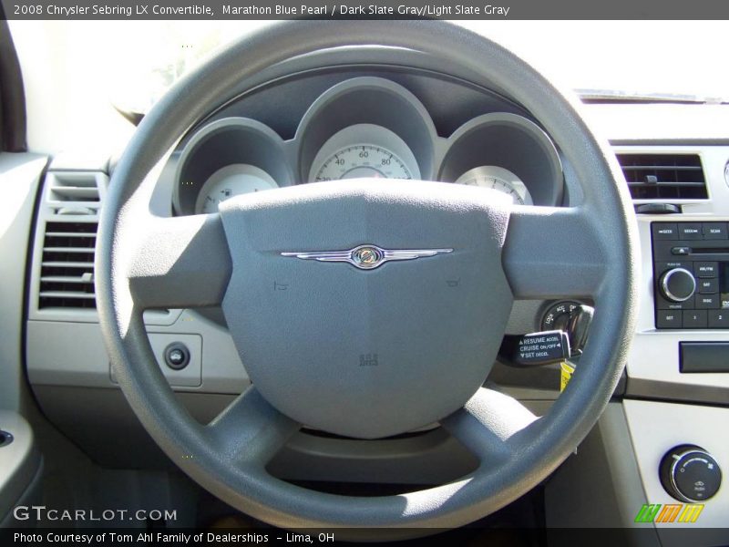 Marathon Blue Pearl / Dark Slate Gray/Light Slate Gray 2008 Chrysler Sebring LX Convertible