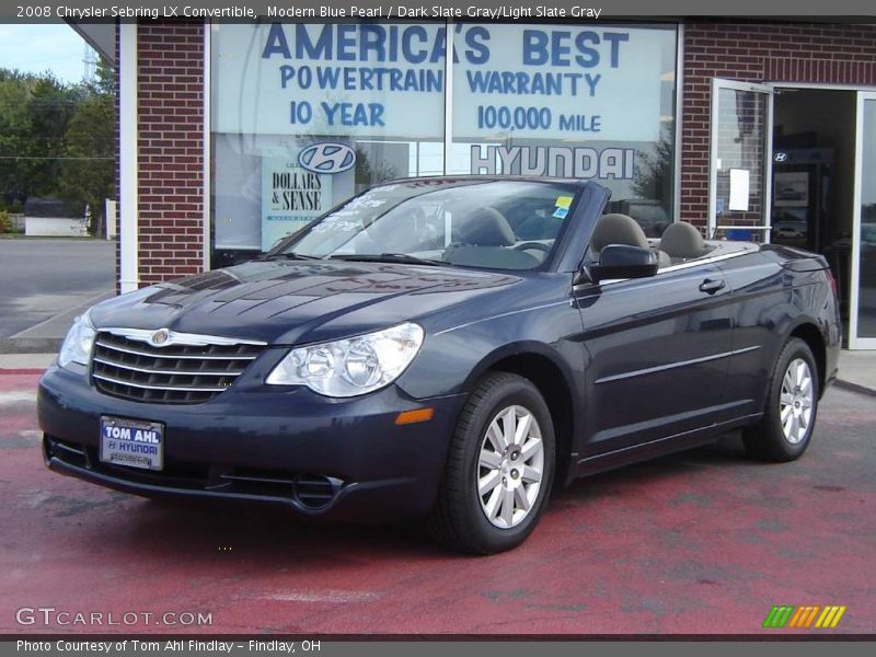Modern Blue Pearl / Dark Slate Gray/Light Slate Gray 2008 Chrysler Sebring LX Convertible